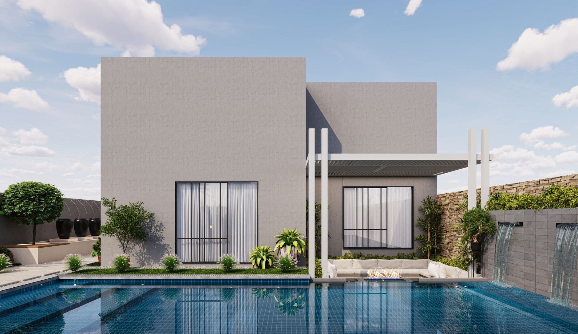 Moderne villa met infinity zwembad